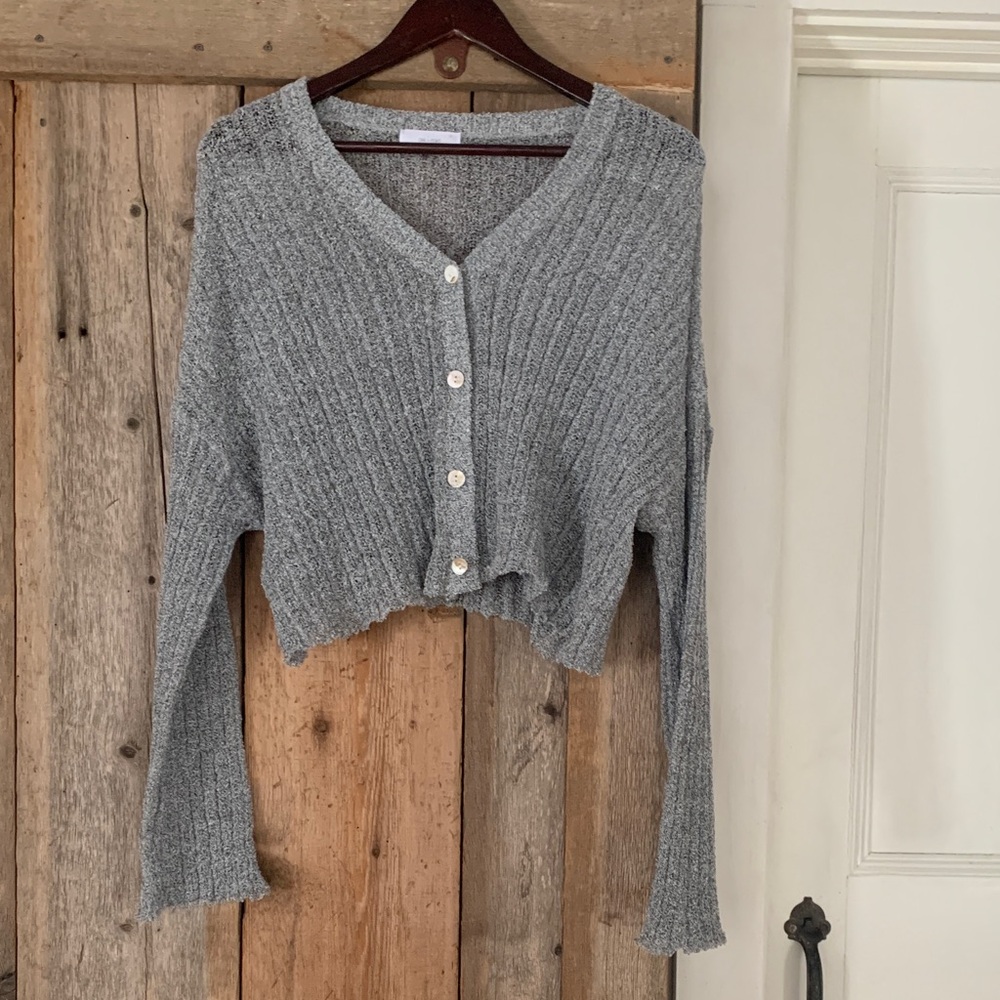 OAK + FORT Gray Lightweight Cardigan